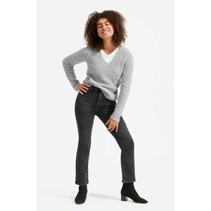 ✨NWT✨ EVERLANE The Teddy Wool Blend Boucle V Neck Sweater in Heather Gray Sz XS